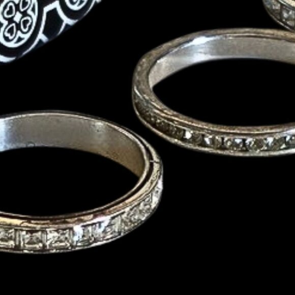 Set of Three Crystal Brighton Stacking Rings - Picture 5 of 9